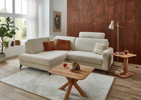 ROHOVÁ SEDAČKA, textil, béžová Valnatura - Sedací soupravy