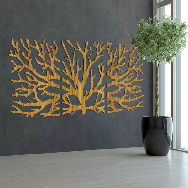 Třídílný obraz na zeď větve moderní větve stromu | DRNDO: HDF - Javor 50 x20 cm 4678-110927 HDF0502-akcia20