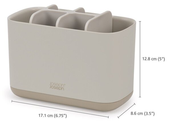 Béžový plastový stojan na zubní kartáčky EasyStore – Joseph Joseph