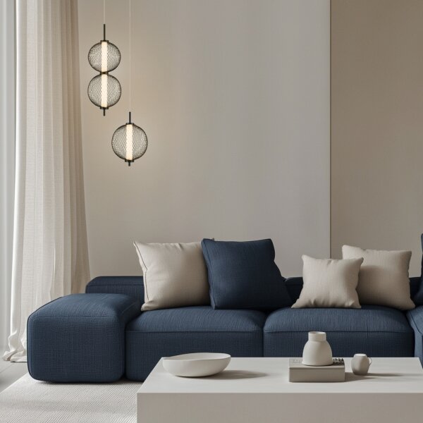 LED Lustr na lanku PUMA LED/10W/230V pr. 20 cm černá