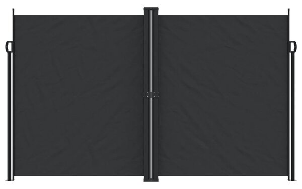 Zatahovací boční markýza černá 200 x 1 200 cm