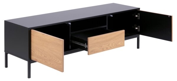 TV stolek SARON 140x40 cm dub/černá