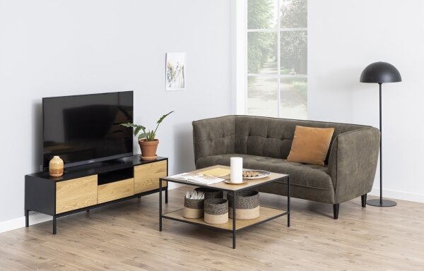 TV stolek SARON 140x40 cm dub/černá