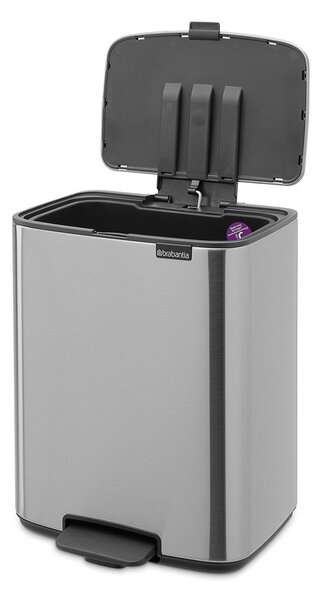 Nášlapný ocelový odpadkový koš v matně stříbrné barvě 12 l Bo – Brabantia