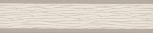 Vliesové bordury IMPOL 37272-4A, rozměr 5 m x 8,5 cm, vlnovky šedé s šedým okrajem, IMPOL TRADE