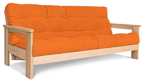 MarLiving Rozkládací pohovka MEXICO 02 210 cm z masivu/oranžová