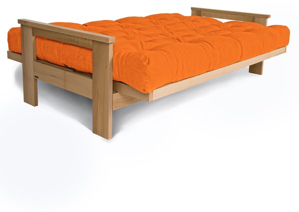 MarLiving Rozkládací pohovka MEXICO 02 210 cm z masivu/oranžová