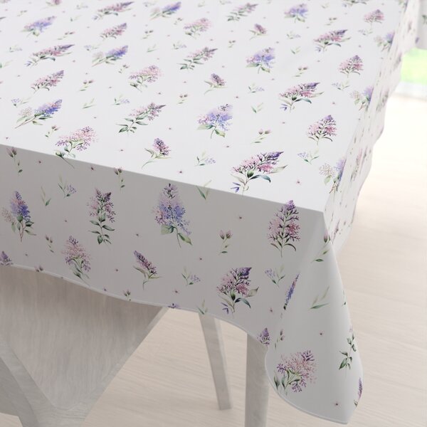Biante Teflonový obdélníkový ubrus TF-105 Šeříky na bílém 50x100 cm