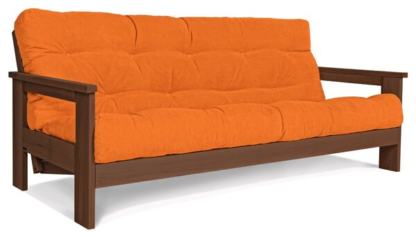 MarLiving Rozkládací pohovka MEXICO 03 210 cm z masivu/oranžová