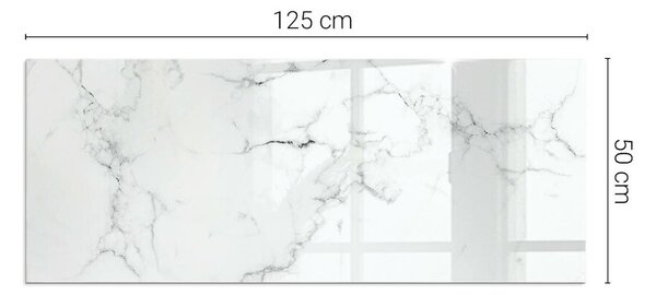 Obdélníková skleněná podložka pod kamna Mramorový motiv s jemnými žilkami ppkprntp-00019907