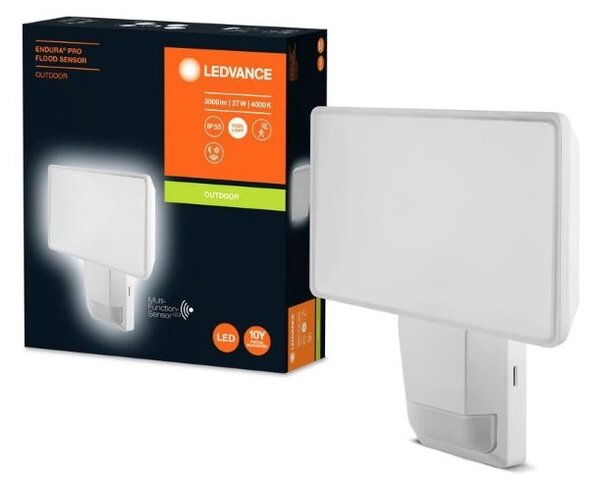 LEDVANCE 4058075228825 Nástěnné venkovní svítidlo ENDURA PRO FLOOD SENSOR 27W 840 IP55 WT - LEDVANCE