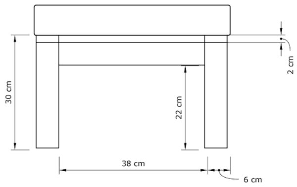 MarLiving Taburet MEXICO 02 51 cm z masivu/zelený