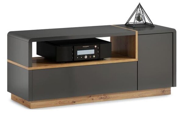 Televizní stolek FRED 120x40 cm antracit/dub artisan
