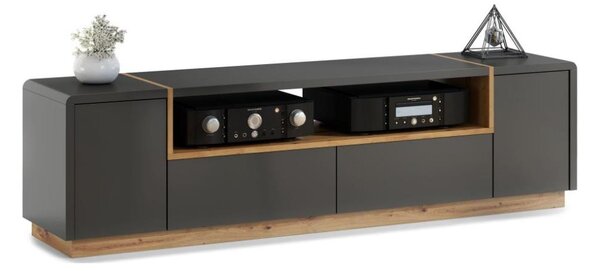 Televizní stolek FRED 185x40 cm antracit/dub artisan