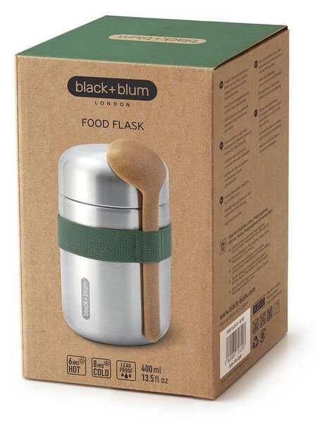 Termoska na jídlo z nerezové oceli ve stříbrné barvě 400 ml – Black + Blum