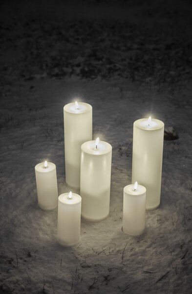 Vosková LED svíčka White 17,5 cm