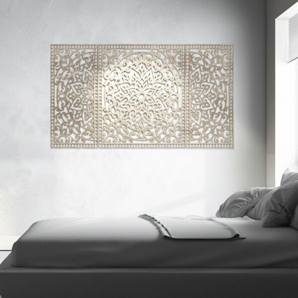 Dřevěná nástěnná dekorace Mandala | FLORIA: HDF - Javor 105 x 50 cm 4713-112978 HDF0514-B