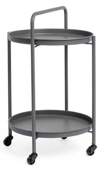 Ocelový servírovací stolek na kolečkách ø 44,5 cm Austin – Yes Everyday