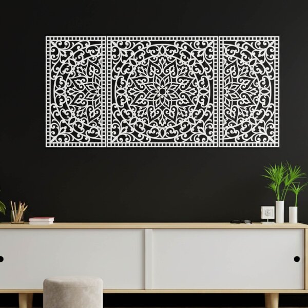 Dřevěná nástěnná dekorace Mandala | FLORIA: HDF - Javor 105 x 50 cm 4713-112978 HDF0514-B