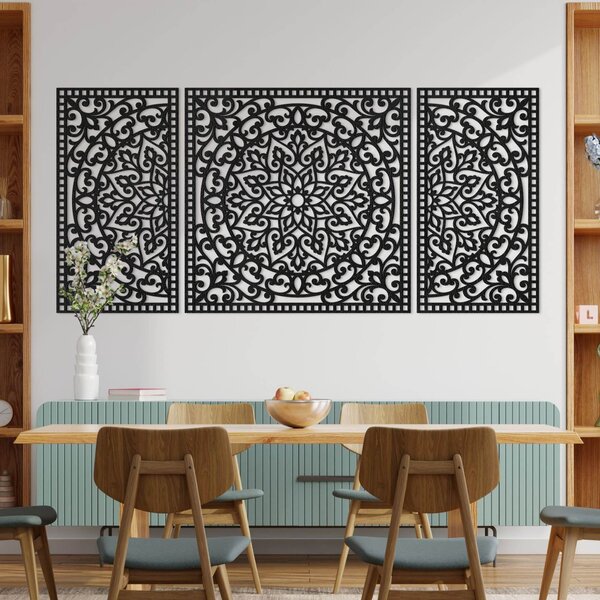 Dřevěná nástěnná dekorace Mandala | FLORIA: HDF - Javor 105 x 50 cm 4713-112978 HDF0514-B