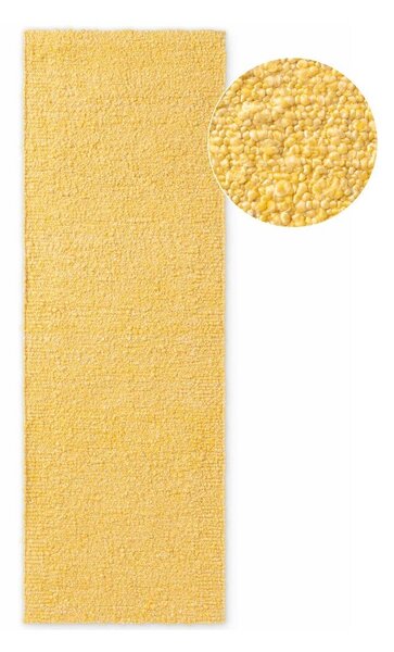 Žlutý ručně tkaný běhoun z materiálu bouclé 80x200 cm Notting Hill Portobello – Ted Baker
