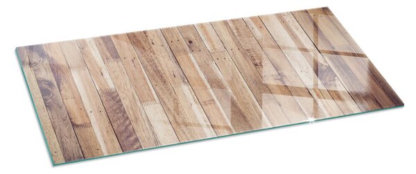 Obdélníkové sklo pod krbová kamna Dřevěný vzor v geometrickém uspořádání ppkprntp-00019920