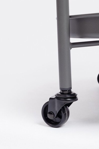 Ocelový servírovací stolek na kolečkách ø 44,5 cm Austin – Yes Everyday