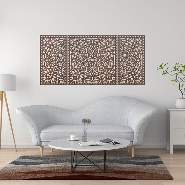 Dřevěná nástěnná dekorace Mandala | FLORIA: HDF - Javor 105 x 50 cm 4713-112978 HDF0514-B