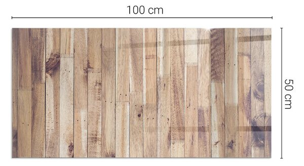Obdélníkové sklo pod krbová kamna Dřevěný vzor v geometrickém uspořádání ppkprntp-00019920