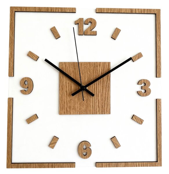 Čtvercové nástěnné hodiny 3D | LONDON: Černé ručičky 20 cm 4753-113565 IA-226-S-BLACK-20