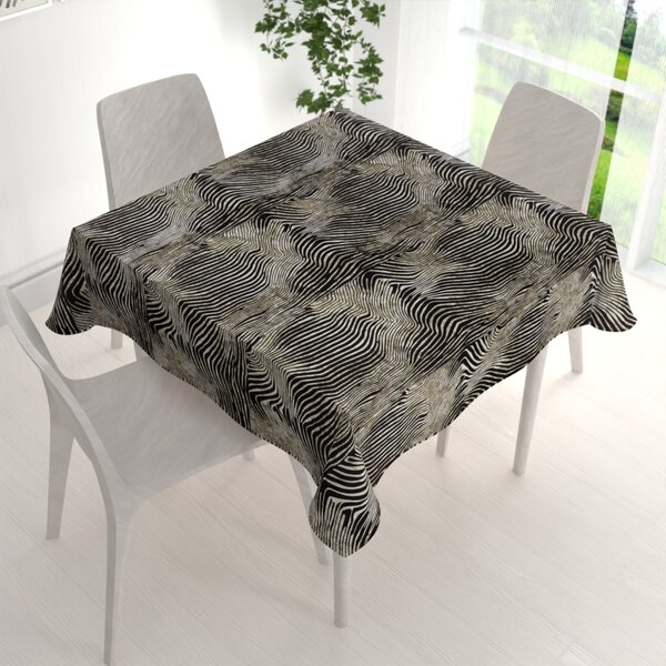 Biante Sametový čtvercový ubrus Tamara TMR-052 Zebrovaný vzor 40x40 cm