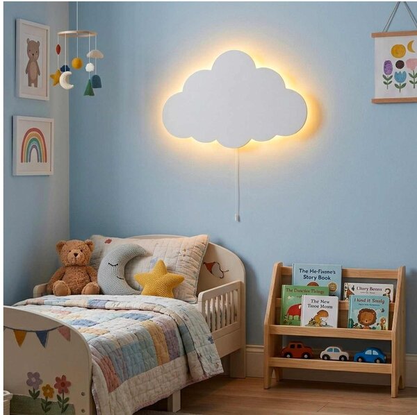 LED nástěnná dekoace ve tvaru obláčku - Noční světlo do dětského pokoje | LUNIK: Bílá 4773-114218 LED0584