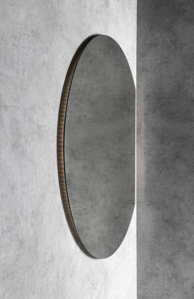 Sapho Sapho, DARA CUT LED podsvícené zrcadlo 20W, ø 100x90cm, topná folie, 34900CI