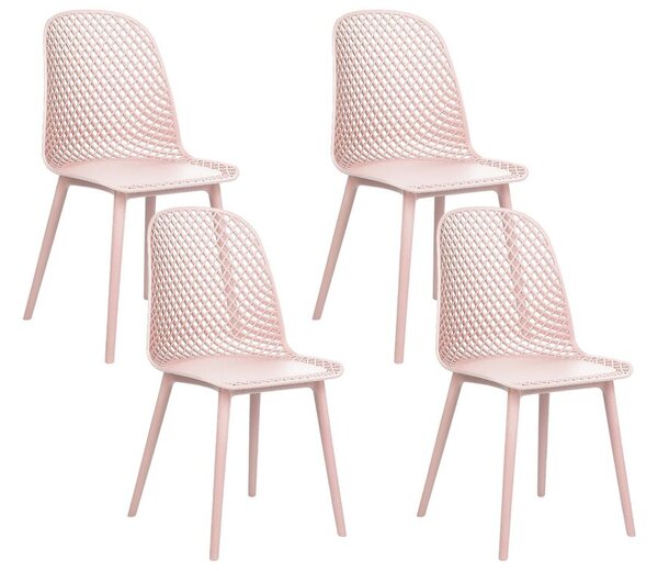 Set 4 ks jídelních židlí Erielle (růžová). 1078734