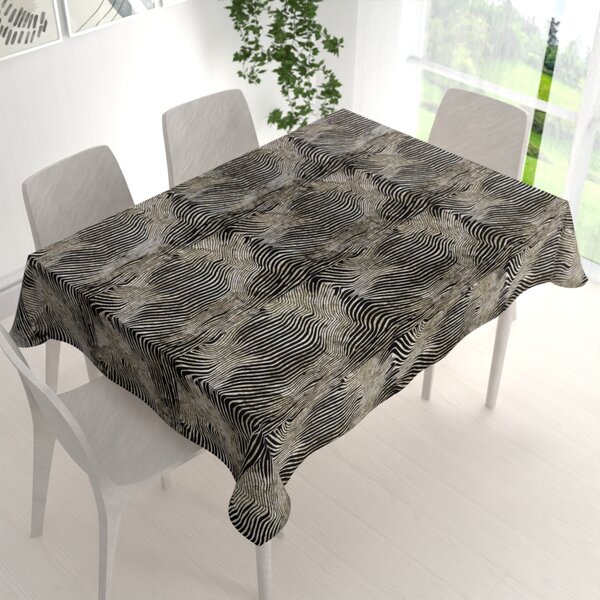 Biante Sametový obdélníkový ubrus Tamara TMR-052 Zebrovaný vzor 50x100 cm