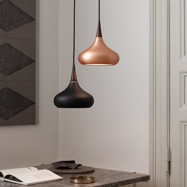 Závěsná svítidlo FRITZ HANSEN, Orient P1, stmívatelné, Černá, Obývací pokoj, Kov, Design