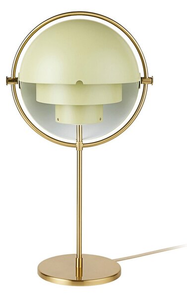 Stolní lampa GUBI, Multi-Lite, Zlatá / mosazná, Obývací pokoj, Kov, Design