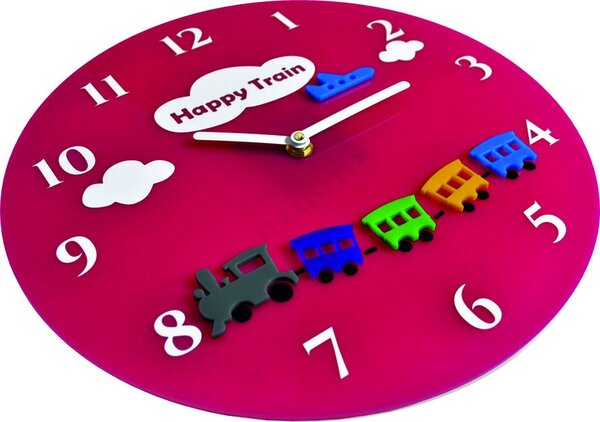 Nástěnné hodiny modré do dětského pokoje - HEAPPY 2298 FL-z97-BLUE-RAL5015