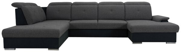 SEDACÍ SOUPRAVA, textil, černá, tmavě šedá Cantus - Sedací soupravy