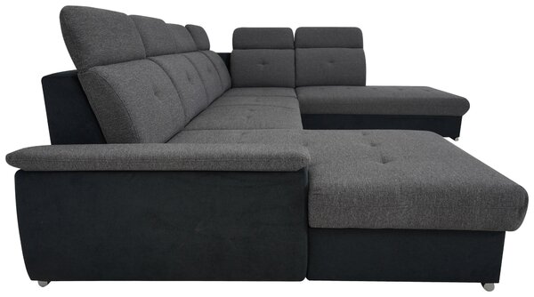 SEDACÍ SOUPRAVA, textil, černá, tmavě šedá Cantus - Sedací soupravy