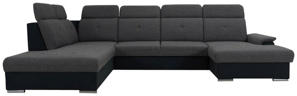 SEDACÍ SOUPRAVA, textil, černá, tmavě šedá Cantus - Sedací soupravy