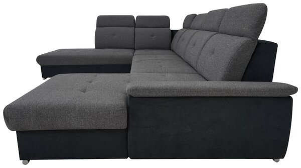 SEDACÍ SOUPRAVA, textil, černá, tmavě šedá Cantus - Sedací soupravy