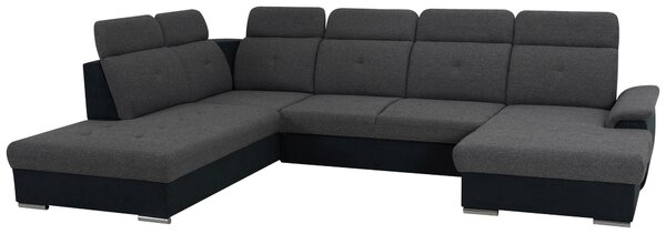 SEDACÍ SOUPRAVA, textil, černá, tmavě šedá Cantus - Sedací soupravy