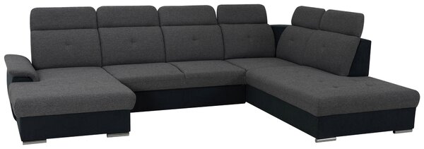 SEDACÍ SOUPRAVA, textil, černá, tmavě šedá Cantus - Sedací soupravy