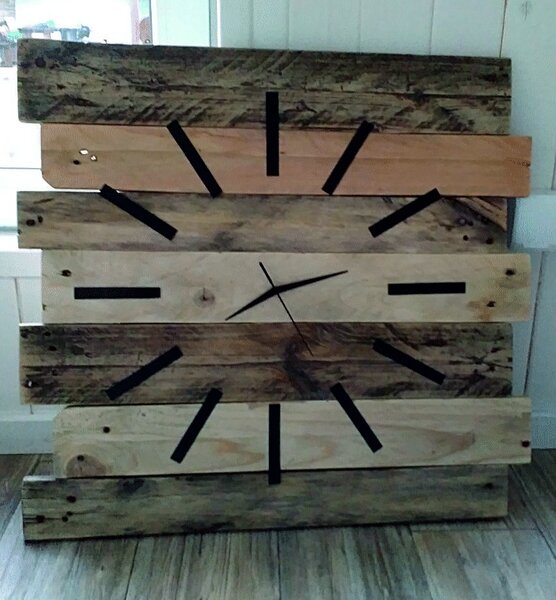 Dřevěné nástěnné hodiny masiv 55 cm I SENTOP D40177 hnědé 2347 12D40177 WOOD