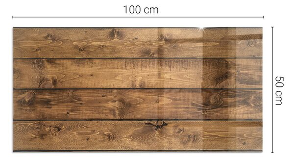Obdélníková podložka před krb Přírodní dřevěná textura ppkprntp-00020409