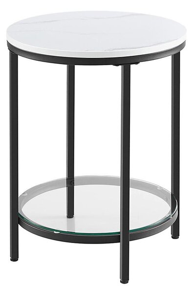 Odkládací stolek SID 45 cm černá/bílá