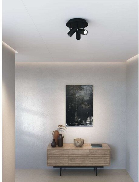 Stropní Lampa Belid, stmívatelné, Černá, Obývací pokoj, Kov