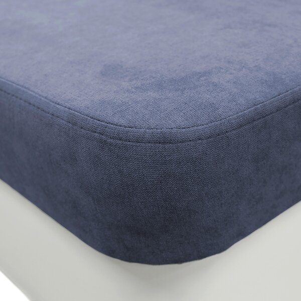 ROHOVÁ SEDAČKA, textil, modrá, bílá MID.YOU - Sedací soupravy, Online Only
