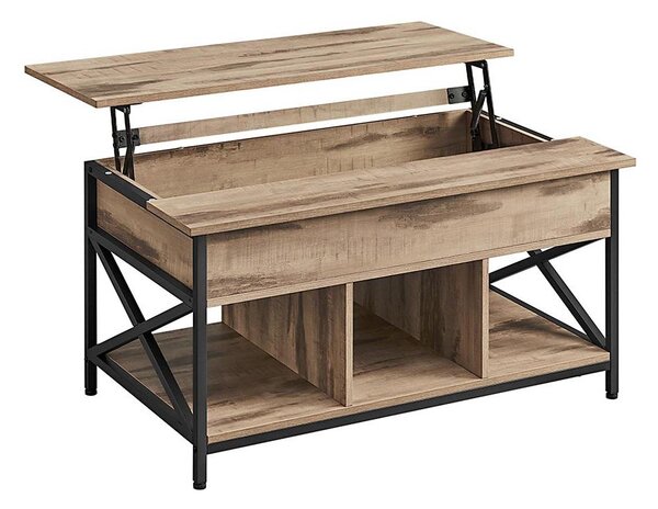 Konferenční stolek se zvedací deskou NYRO 100x60 cm hnědá/černá
